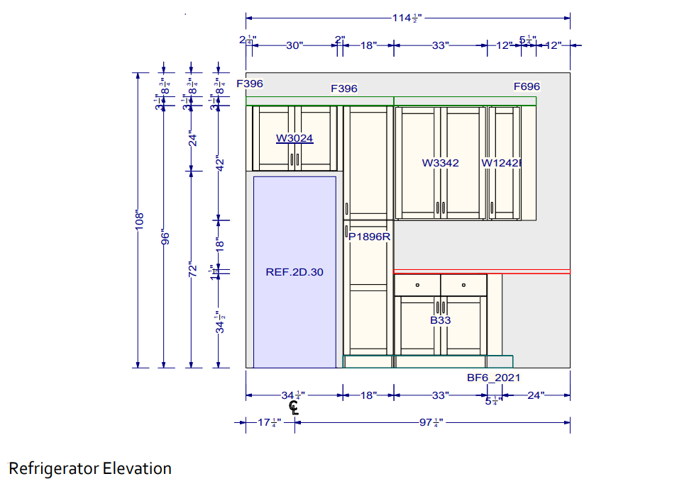 Refrigerator Elevation